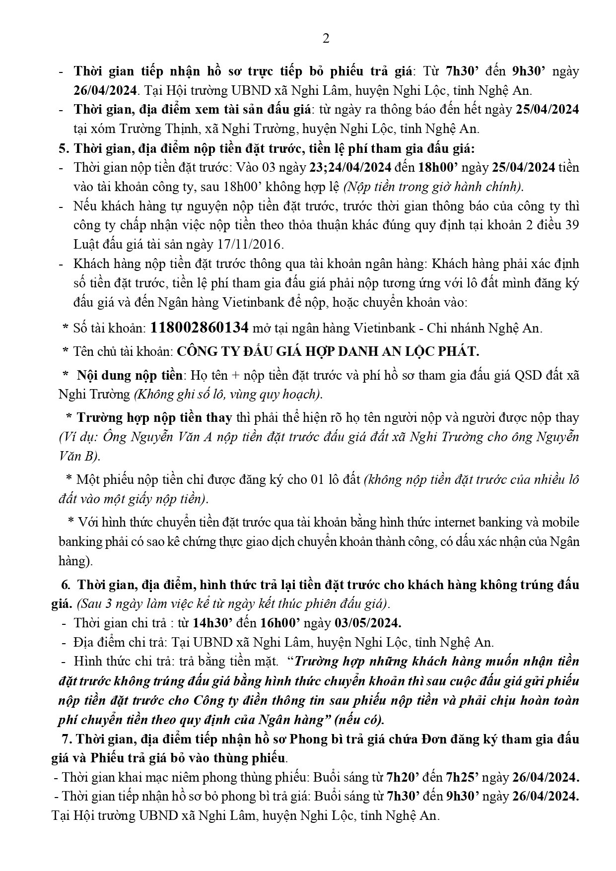 4 Thông báo đấu giá Nghi Trường lần 6 page 0002